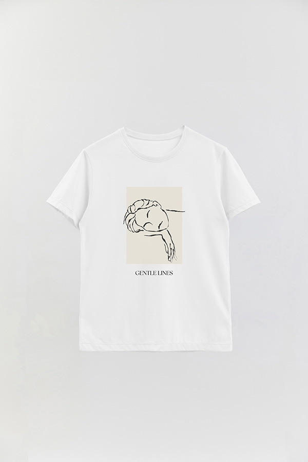 REMERA BASICA ESTAMPADA GENTLE LINES