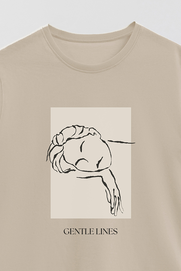 REMERA BASICA ESTAMPADA GENTLE LINES