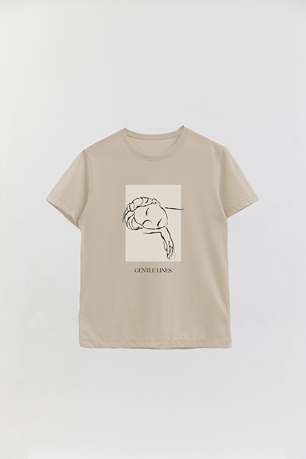 REMERA BASICA ESTAMPADA GENTLE LINES