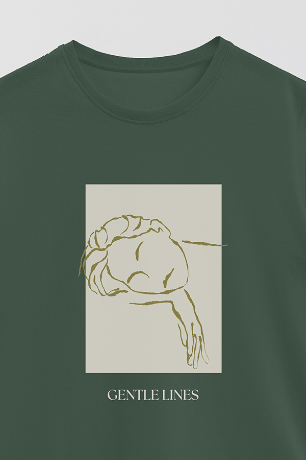 REMERA BASICA ESTAMPADA GENTLE LINES