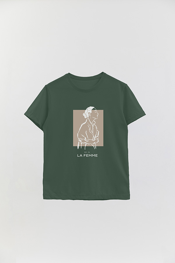REMERA BASICA ESTAMPADA FEMME 82
