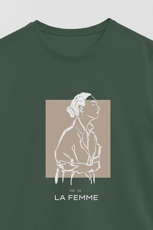 REMERA BASICA ESTAMPADA FEMME 82