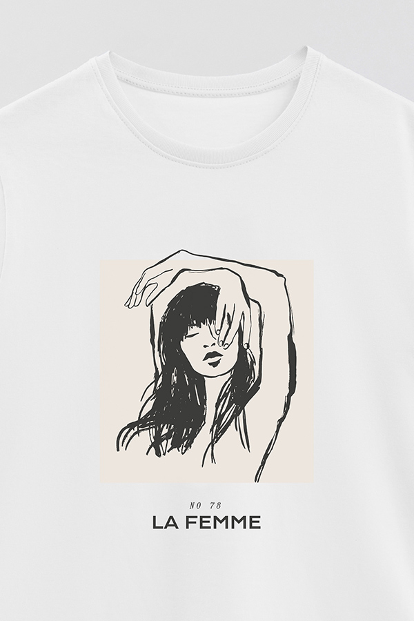 REMERA BASICA ESTAMPADA FEMME 78