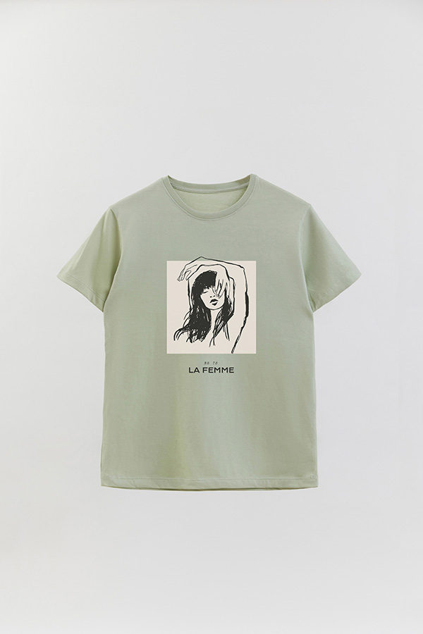 REMERA BASICA ESTAMPADA FEMME 78