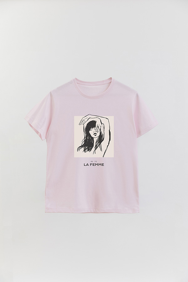 REMERA BASICA ESTAMPADA FEMME 78
