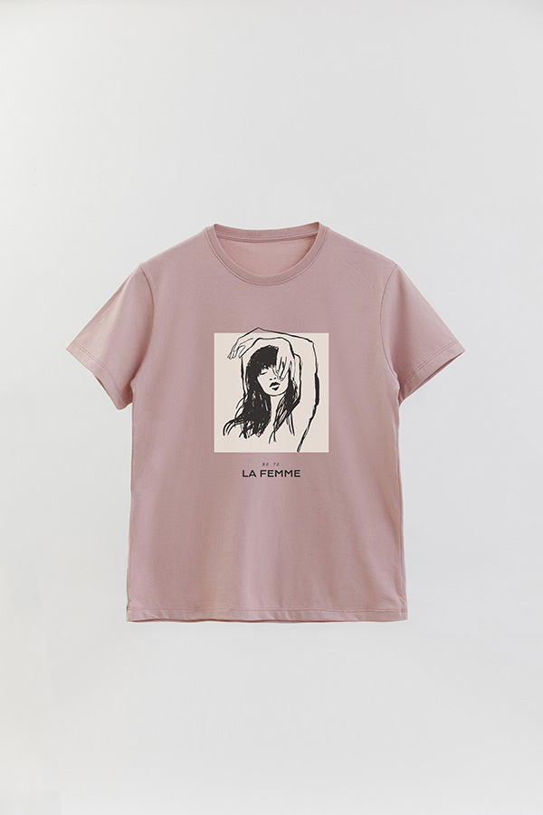 REMERA BASICA ESTAMPADA FEMME 78