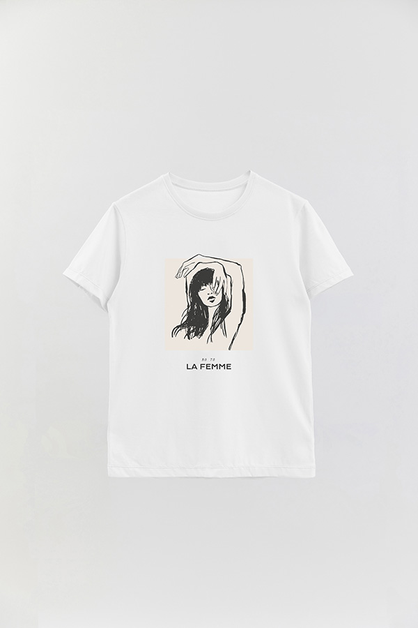REMERA BASICA ESTAMPADA FEMME 78