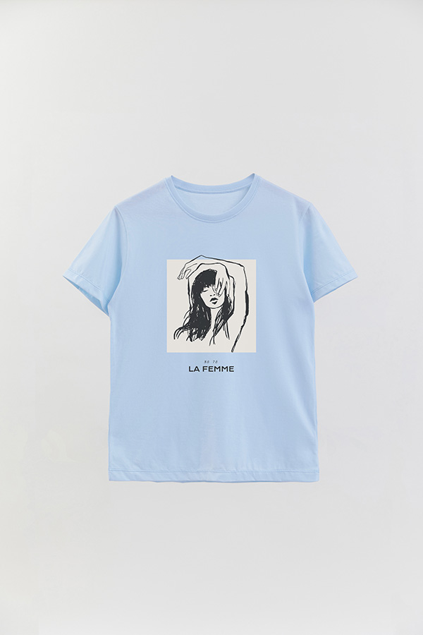 REMERA BASICA ESTAMPADA FEMME 78
