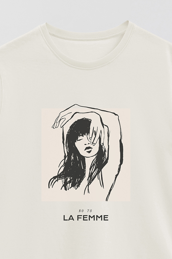 REMERA BASICA ESTAMPADA FEMME 78