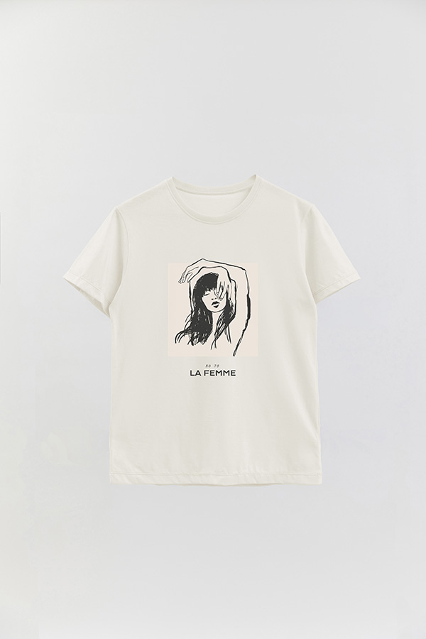REMERA BASICA ESTAMPADA FEMME 78