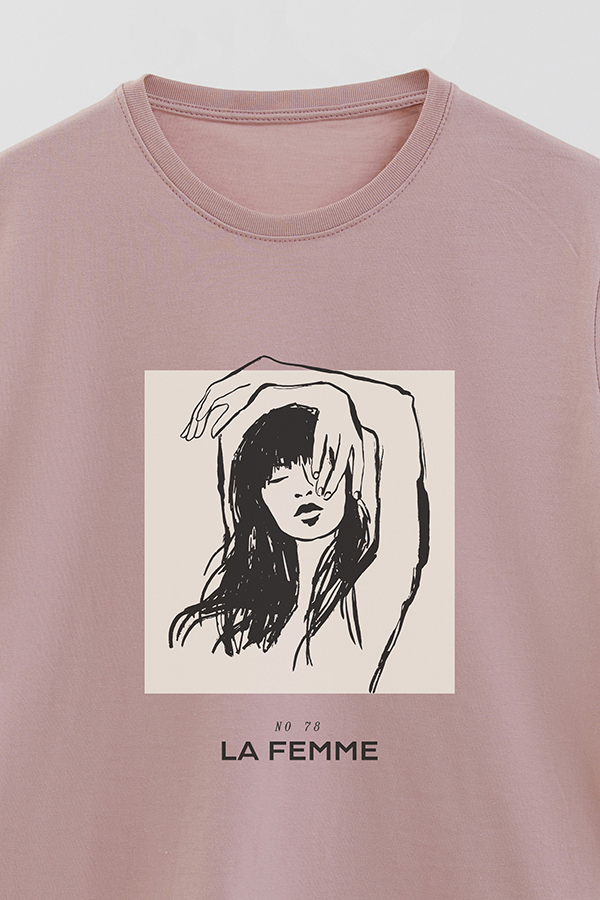 REMERA BASICA ESTAMPADA FEMME 78