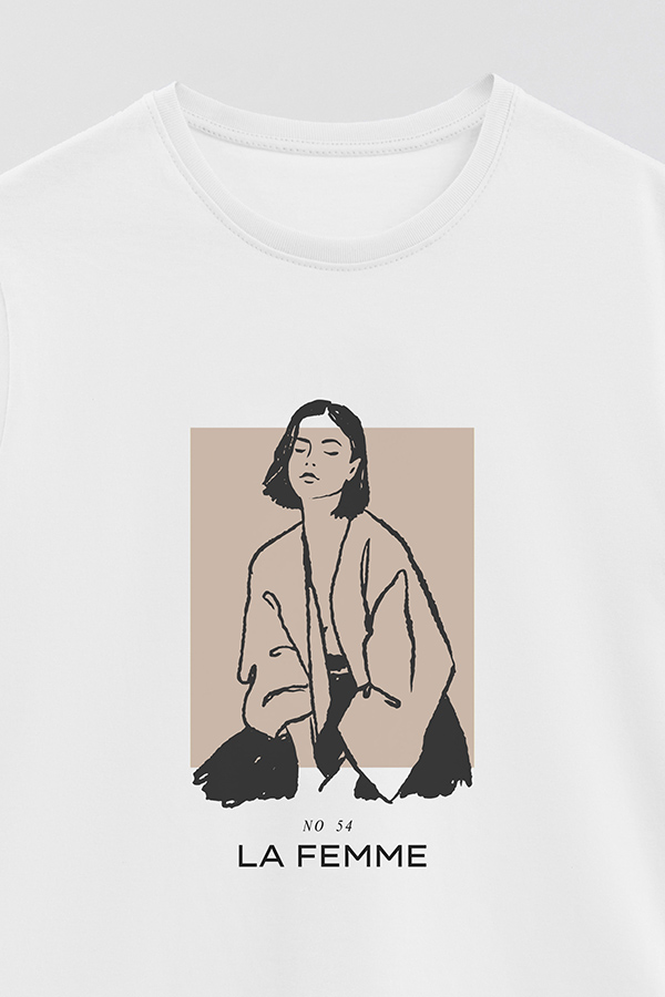 REMERA BASICA ESTAMPADA FEMME 54