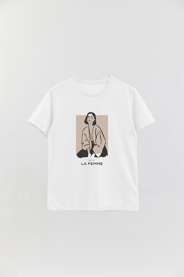 REMERA BASICA ESTAMPADA FEMME 54