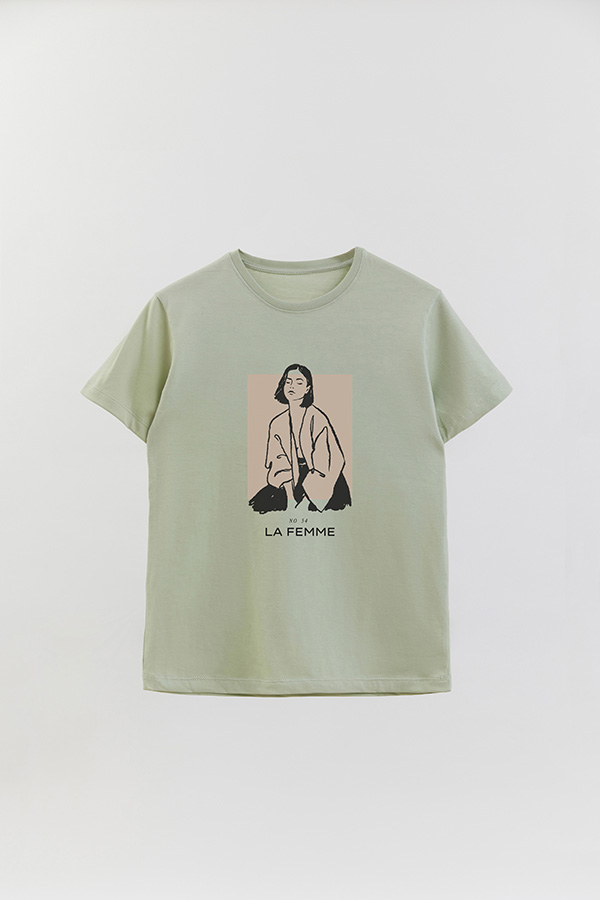 REMERA BASICA ESTAMPADA FEMME 54