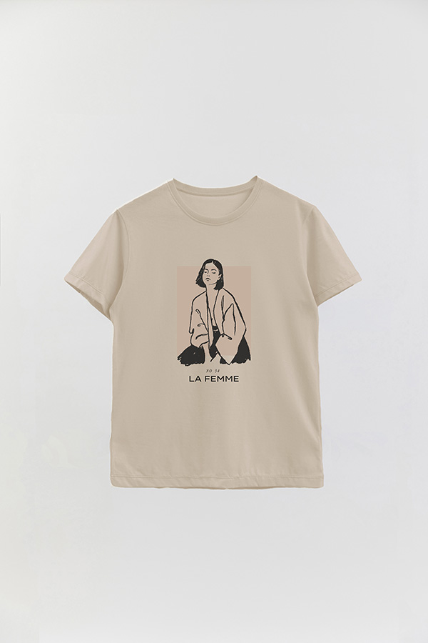 REMERA BASICA ESTAMPADA FEMME 54