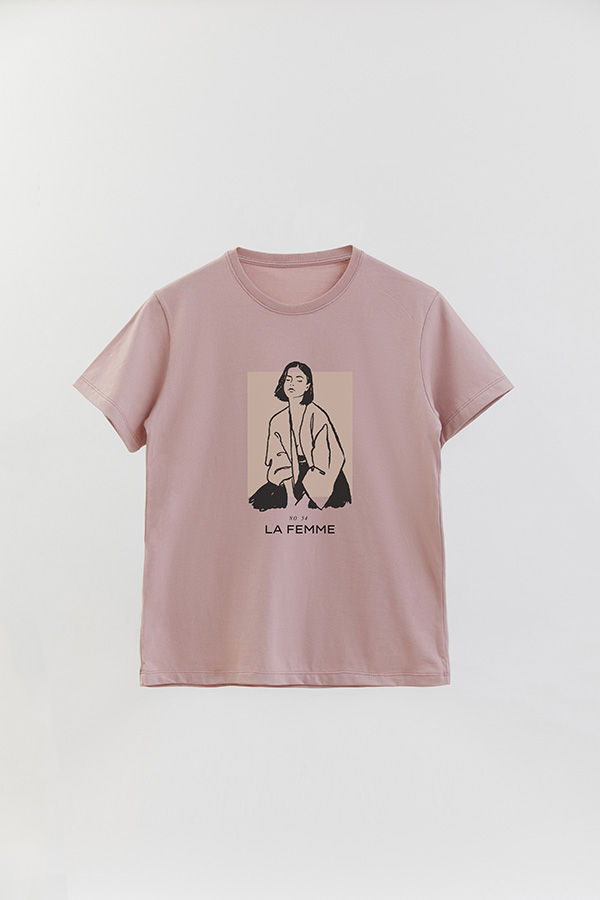 REMERA BASICA ESTAMPADA FEMME 54