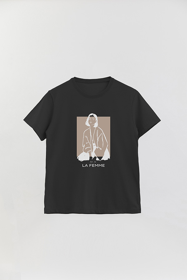 REMERA BASICA ESTAMPADA FEMME 54