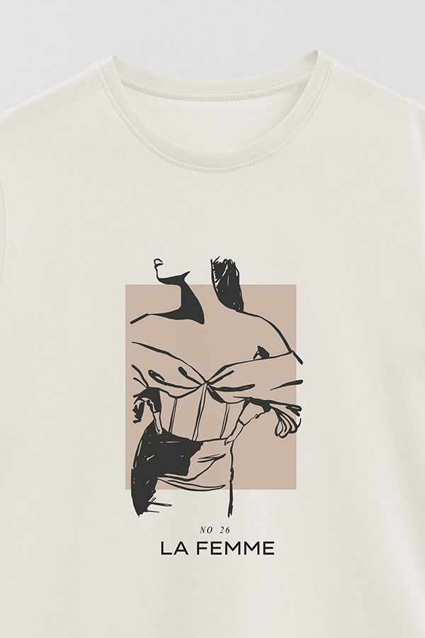 REMERA BASICA ESTAMPADA FEMME 26