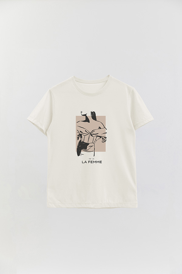 REMERA BASICA ESTAMPADA FEMME 26
