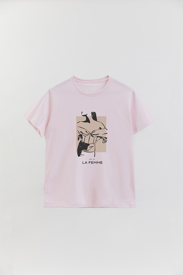 REMERA BASICA ESTAMPADA FEMME 26