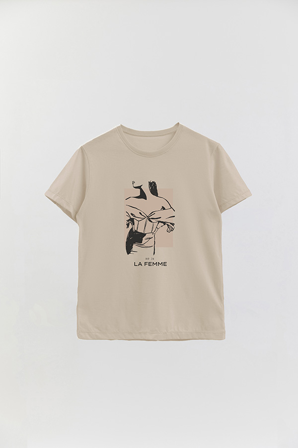 REMERA BASICA ESTAMPADA FEMME 26