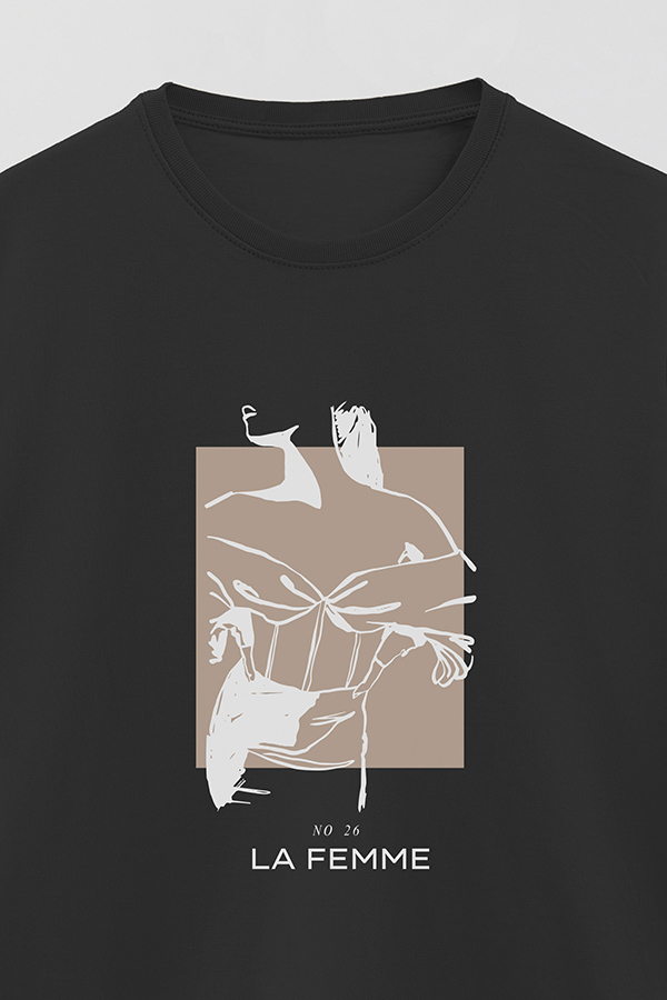 REMERA BASICA ESTAMPADA FEMME 26