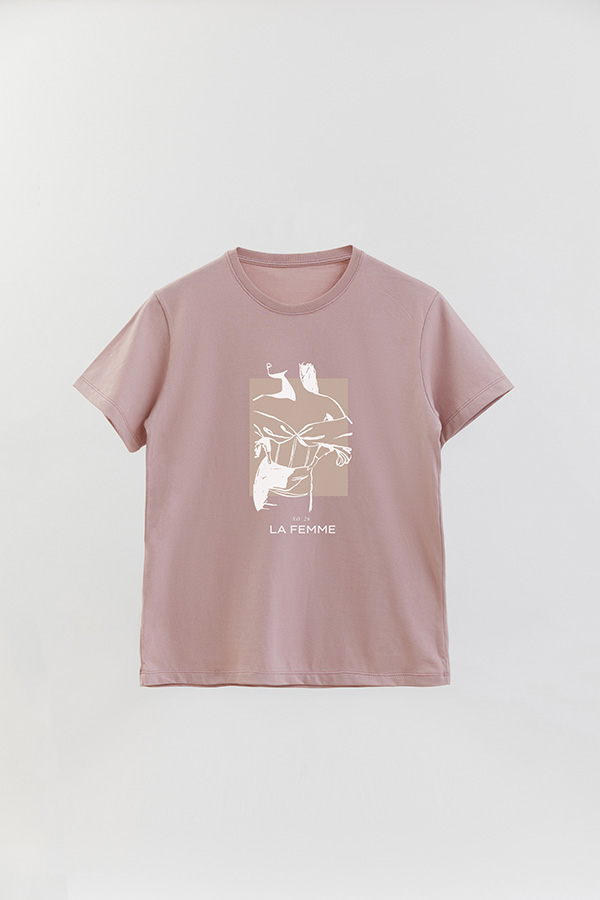 REMERA BASICA ESTAMPADA FEMME 26