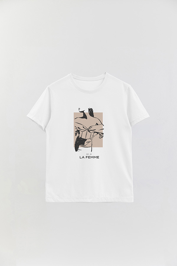 REMERA BASICA ESTAMPADA FEMME 26