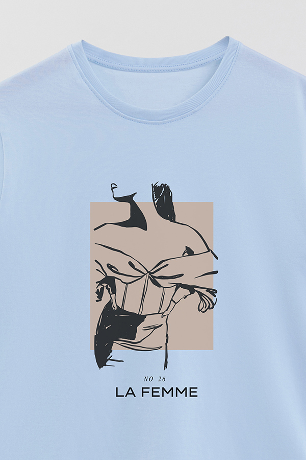 REMERA BASICA ESTAMPADA FEMME 26