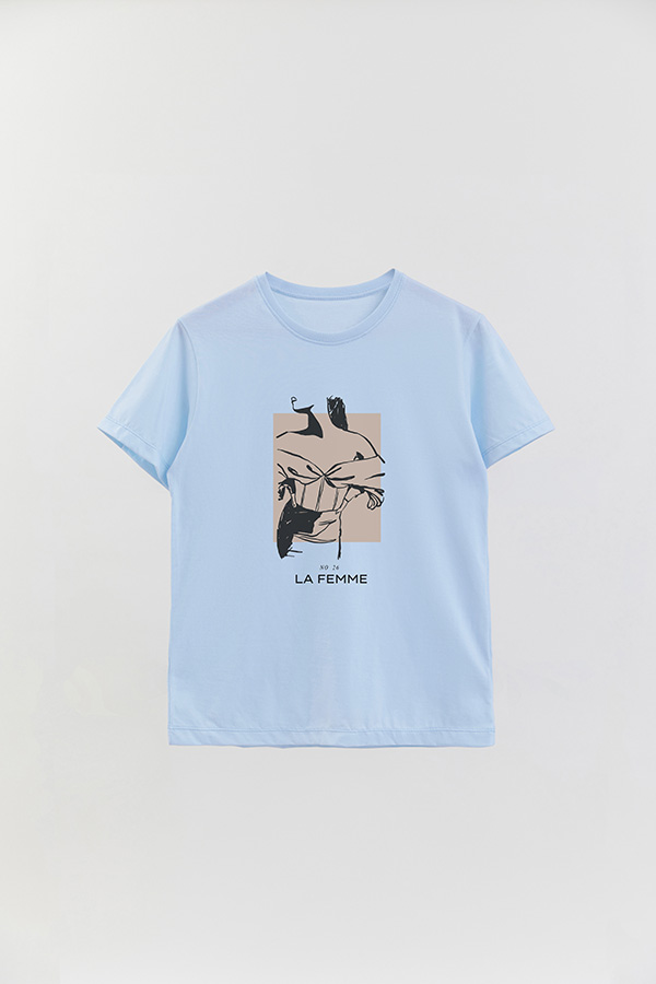 REMERA BASICA ESTAMPADA FEMME 26