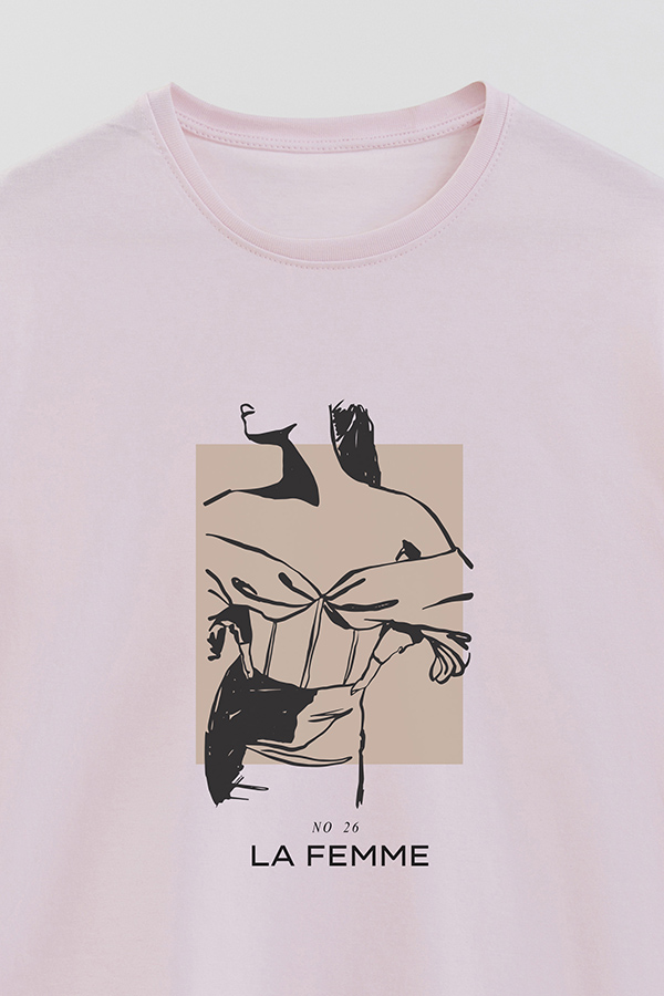 REMERA BASICA ESTAMPADA FEMME 26