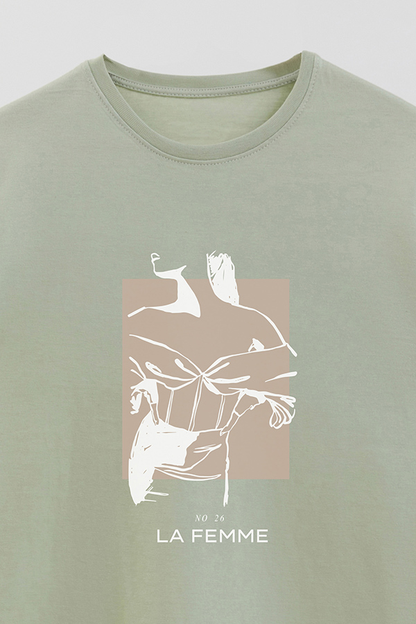 REMERA BASICA ESTAMPADA FEMME 26