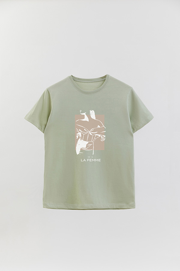 REMERA BASICA ESTAMPADA FEMME 26