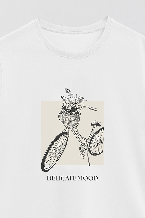REMERA BASICA ESTAMPADA DELICATE MOOD