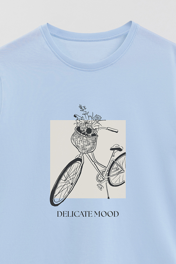 REMERA BASICA ESTAMPADA DELICATE MOOD