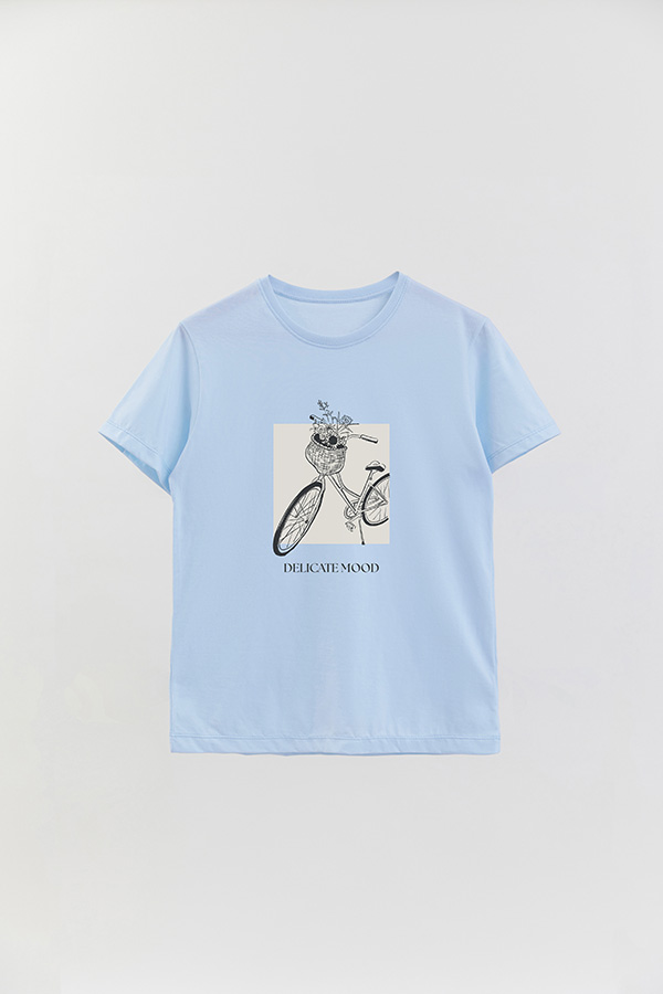 REMERA BASICA ESTAMPADA DELICATE MOOD