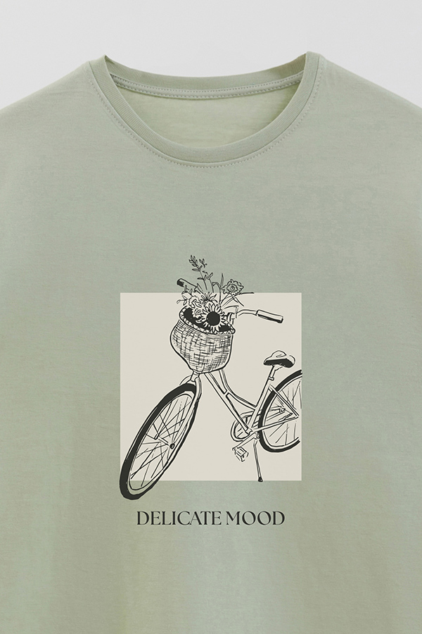 REMERA BASICA ESTAMPADA DELICATE MOOD