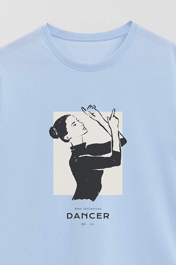 REMERA BASICA ESTAMPADA DANCER 63