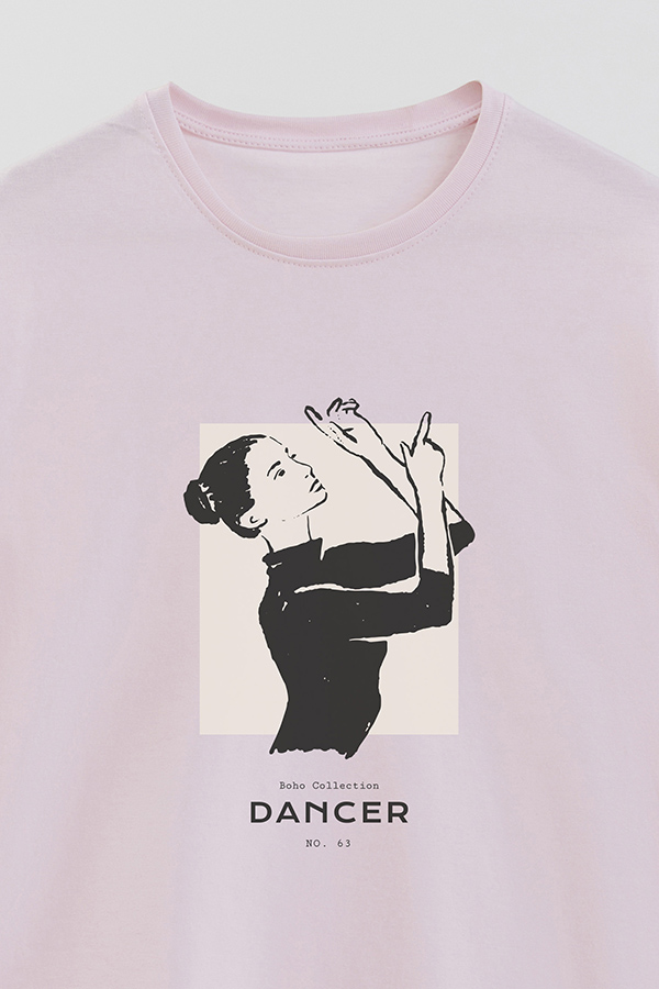 REMERA BASICA ESTAMPADA DANCER 63
