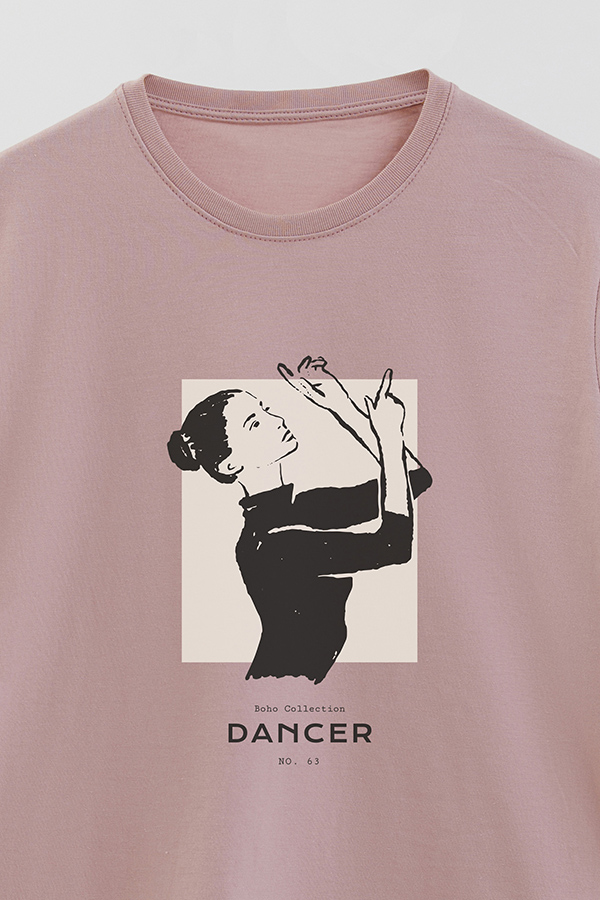 REMERA BASICA ESTAMPADA DANCER 63