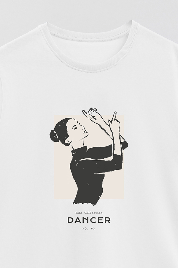REMERA BASICA ESTAMPADA DANCER 63
