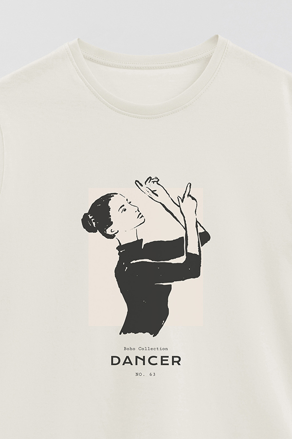 REMERA BASICA ESTAMPADA DANCER 63
