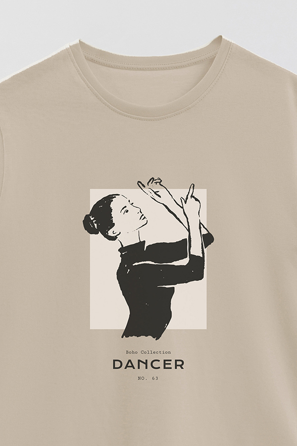 REMERA BASICA ESTAMPADA DANCER 63