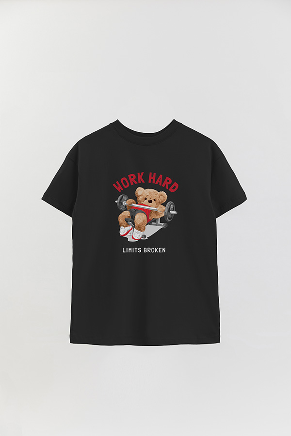 REMERA OVER ESTAMPADA UNISEX WORK HARD