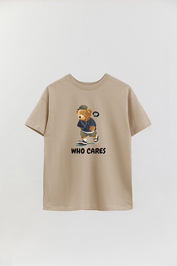 REMERA OVER ESTAMPADA UNISEX WHO CARES