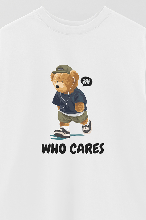 REMERA OVER ESTAMPADA UNISEX WHO CARES