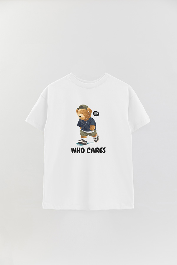 REMERA OVER ESTAMPADA UNISEX WHO CARES