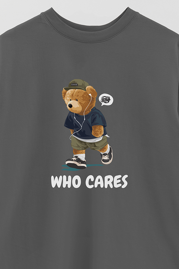 REMERA OVER ESTAMPADA UNISEX WHO CARES