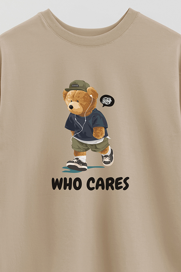 REMERA OVER ESTAMPADA UNISEX WHO CARES