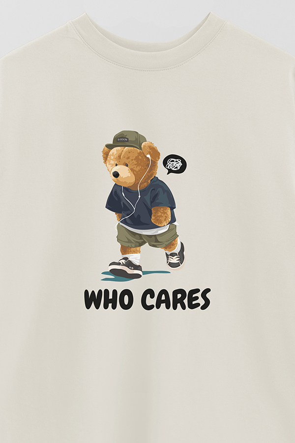 REMERA OVER ESTAMPADA UNISEX WHO CARES